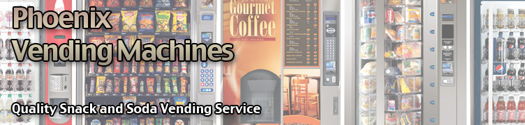 Phoenix vending equipment including Snack Vending Machines, Coffee Vending Machines, Cold Food Vending Machines, Coca Cola Vending Machines. 